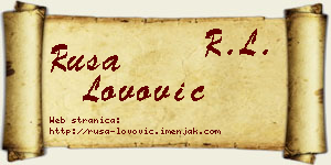 Rusa Lovović vizit kartica